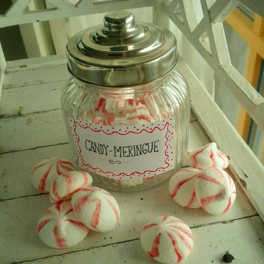 Rot Weiße Candy Meringue Rot Weiße Candy Meringue