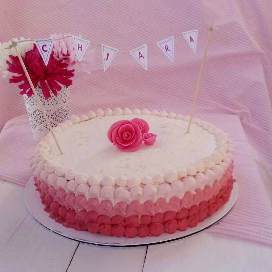 Rosa Ombré Himbeertorte