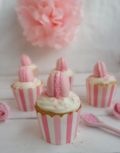 Himbeer-Cheesecake & weiße Schokolade Cupcakes