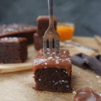 Pumpkin Brownies mit gesalztem Karamell