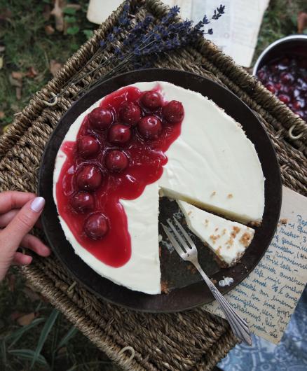 Cheesecake mit weißer Schokoalde