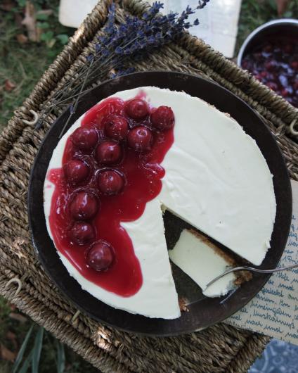 Cheesecake mit weißer Schokoalde