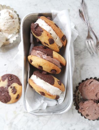 Brookie Ice Cream Sandwiches