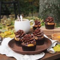 Kürbis Marmor Cupcakes