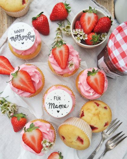 Erdbeer Vanille Cupcakes Erdbeer Vanille Cupcakes