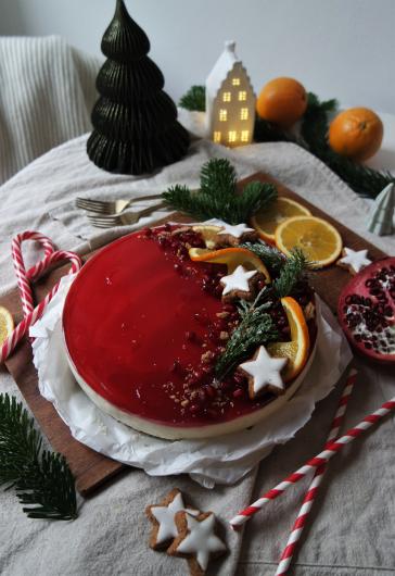 Spekulatius Cheesecake mit Glühweinguss