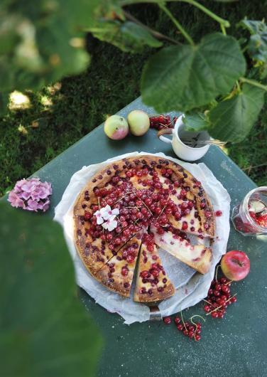 Käsekuchen mit Johannisbeeren